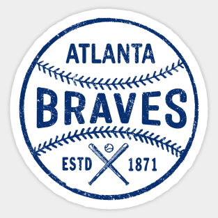 Atlanta Braves Ball by Buck Tee Sticker